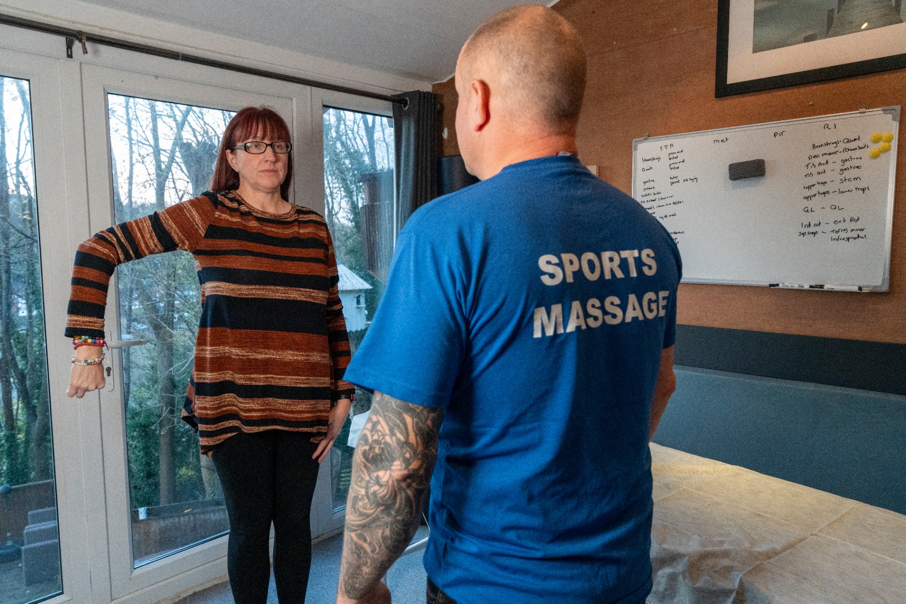 Sports massage consultation